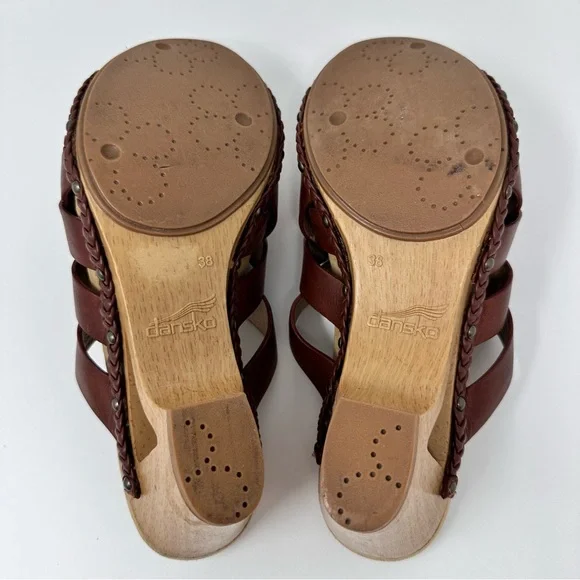Dansko Tory Woven Leather Sandals Brown Size 38, US 7.5-8 - Picture 6 of 10